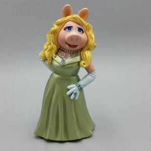Disney Miss Piggy Pvc Figure Muppets Most Wanted Cake Topper Green NWOP 3.5 inch